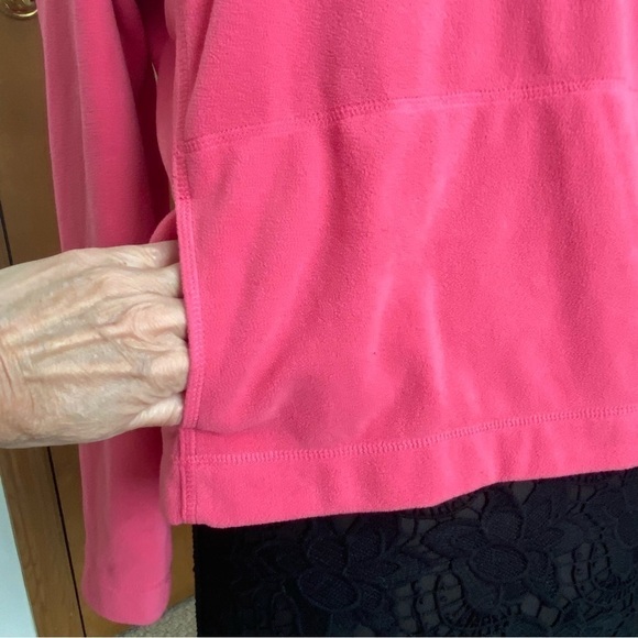 ❄️ Tek Gear Y2K Pink Cropped Fleece Hoodie Size Large EUC - Picture 4 of 14